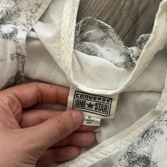 converse black white floral sleevless midi dress - Picture 3 of 3